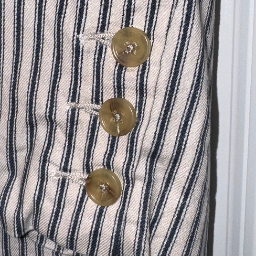 EVEREVE Thea Blazer linen Blend Navy Stripe S - Picture 6 of 7